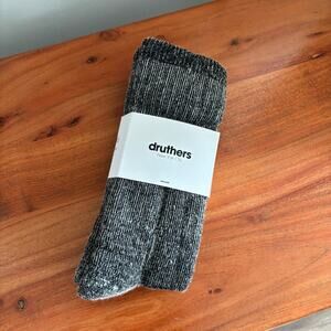 BRAND NEW Druthers New York City Merino Wool House Sock One Size (Mens 8-12)